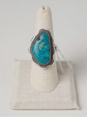 Sterling Silver Native Turquoise Ring size 7